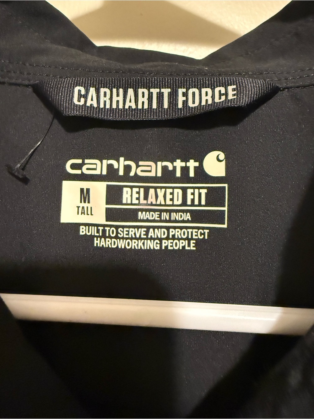 Carhartt Force Relaxed Fit Black Long-Sleeve Work Button-Up Shirt M - Picture 2 of 7